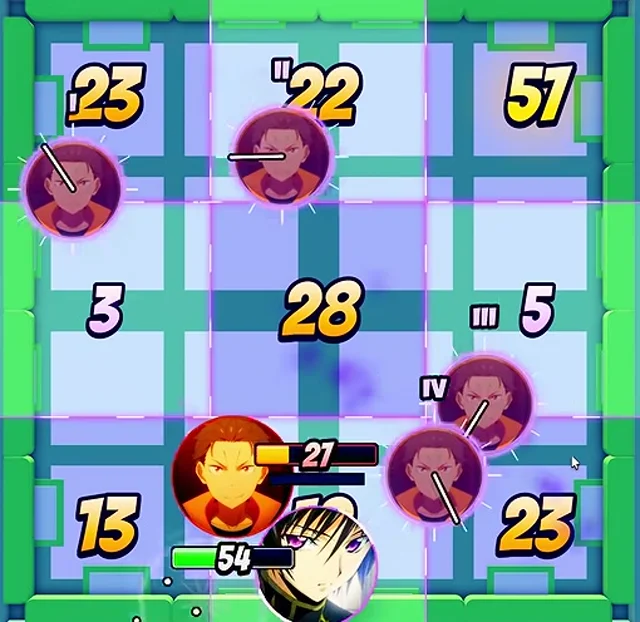 Lelush with a 54 to 27 HP lead before the opposing player wins the recorded round